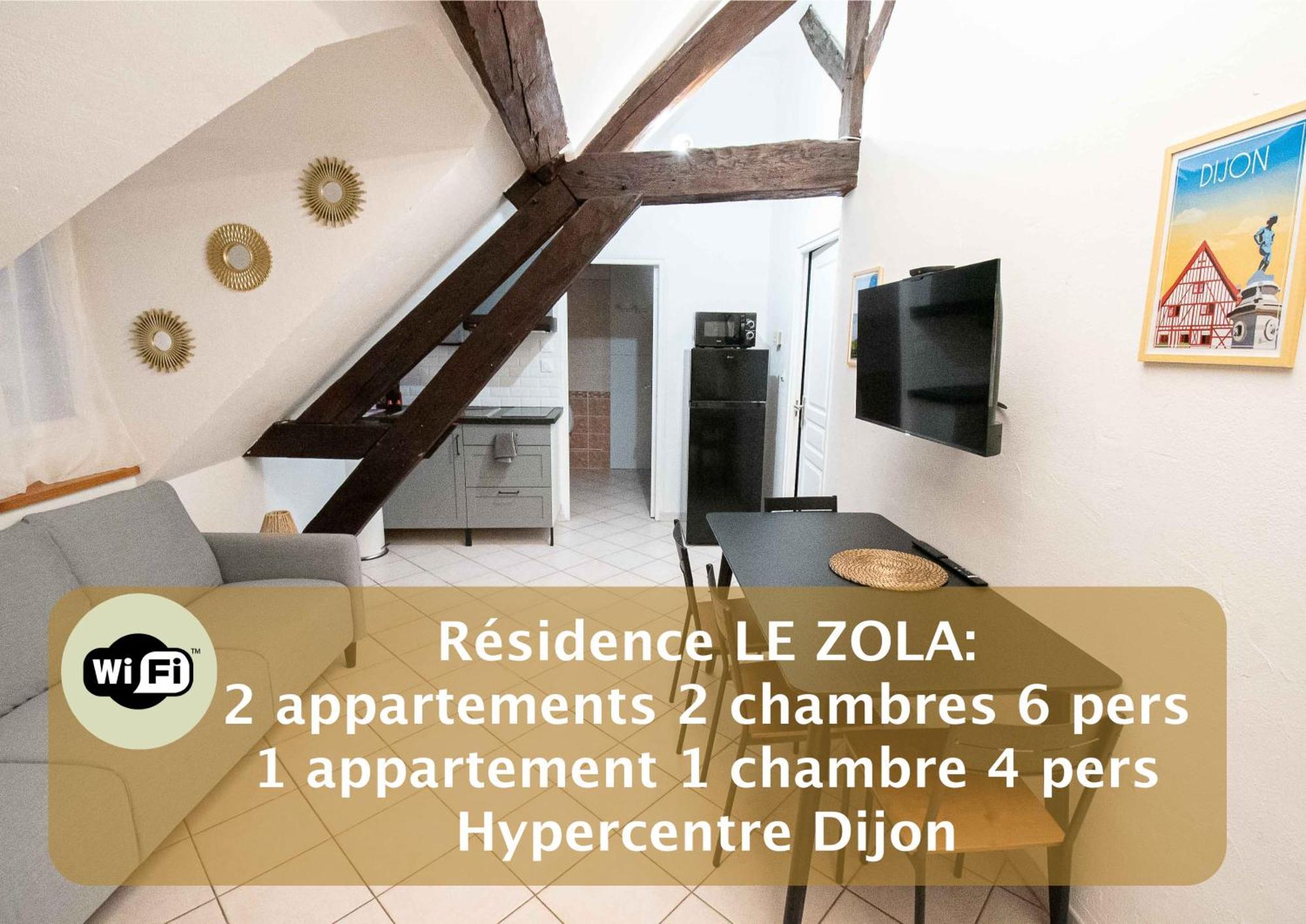 Residence Le Zola Compose De 3 Appartements Distincts En Hyper Centre De Dijon Avec Wifi Екстер'єр фото